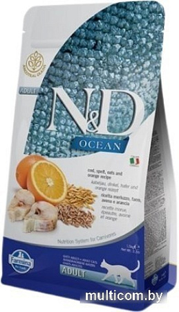 Сухой корм для кошек Farmina N&D LG Ocean Cat Codfish & Orange 1.5 кг