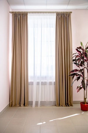 Комплект штор Decoretto Нубук песок пустыни НПП-K6 3x2.7 м (песочный, 2 шт)