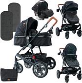 Универсальная коляска Lorelli Lora 2020 (3 в 1, black circles)