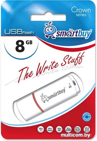 USB Flash Smart Buy Crown 8Gb White (SB8GBCRW-W)