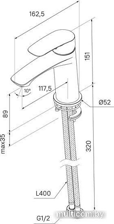Смеситель Milardo Rora RORBL00M01