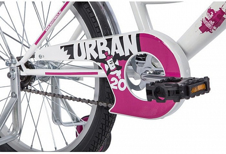 Детский велосипед Novatrack Urban 20 (белый/розовый, 2019)