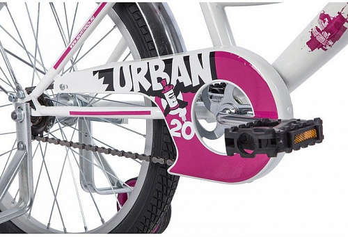 Детский велосипед Novatrack Urban 20 (белый/розовый, 2019)