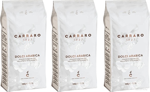 Кофе Carraro Dolci Arabica в зернах 3x1кг
