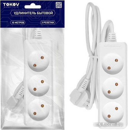 Удлинитель Tokov Electric TKE-C01-BU3-10-1