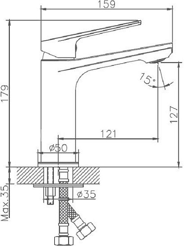 Смеситель Haiba HB10533-3 (серый)