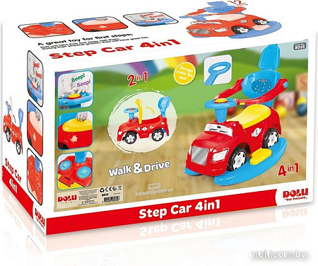 Каталка Dolu Step Car 4 в 1 8035 (красный)