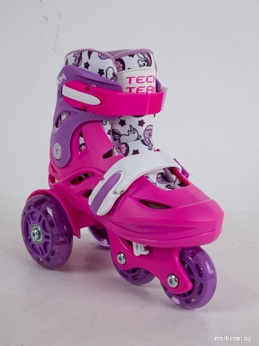 Роликовые коньки Tech Team Bloom (р.31-35, розовый)