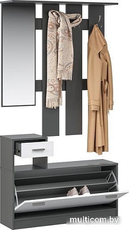 Стенка Империал Интер (антрацит/белый)