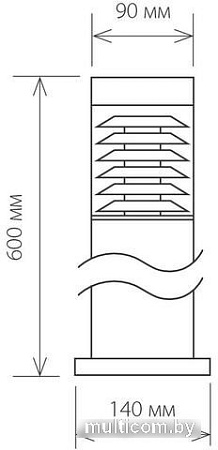 Уличный фонарь Elektrostandard Techno 1550 (черный)