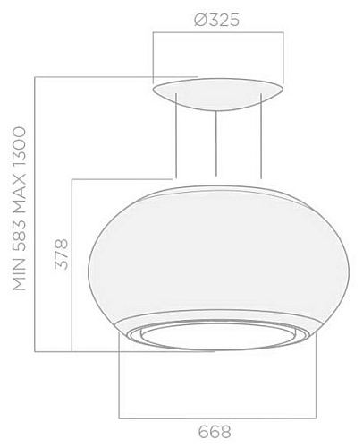 Каминная вытяжка Elica INTERSTELLAR BL/F/65 BLACK GLASS