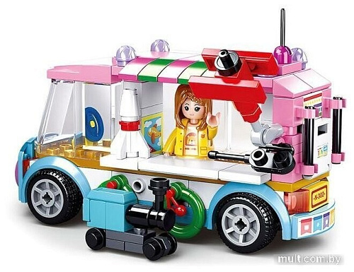 Конструктор Sluban Розовая мечта M38-B0889D Фургон с подарками