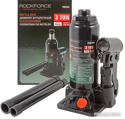 Бутылочный домкрат RockForce RF-T90304(DS) 3т