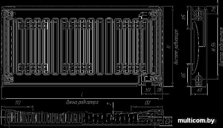 Радиатор Лидея ЛК 11-505 тип 11 500x500