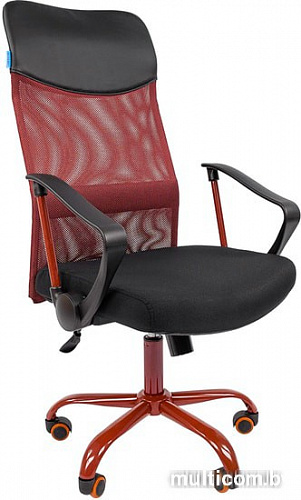 Кресло CHAIRMAN 610 CMet (черный/синий)