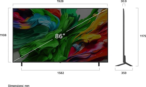 MiniLED телевизор LG QNED evo AI QNED86 86QNED86A6A