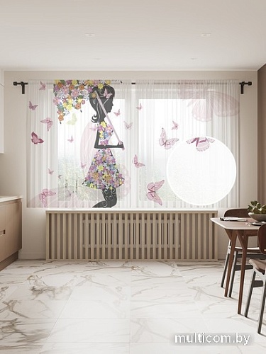 Комплект штор JoyArty Цветочная погода 1.45x1.8 м tul_19094_145x180 (2 шт)