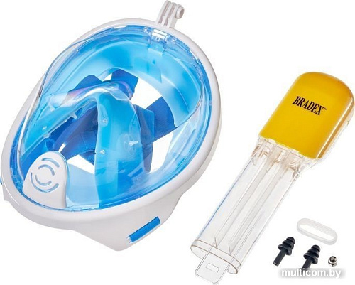 Маска для плавания Bradex SF 0370 (L, голубой)