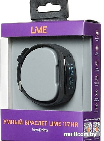 Фитнес-браслет Lime 117HR (черный)