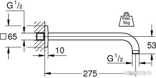Держатель верхнего душа Grohe Rainshower 27488000