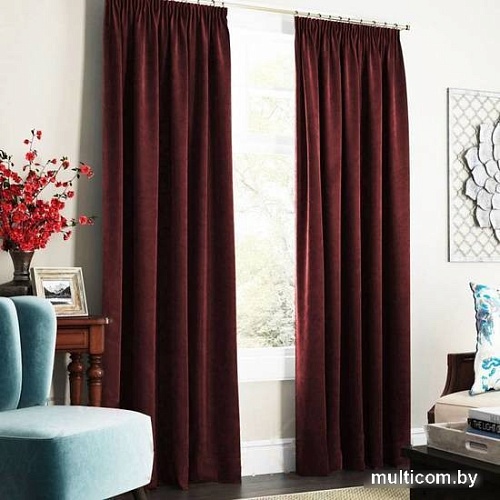 Комплект штор Pasionaria Софт 290x270 с подхватами (бордовый)