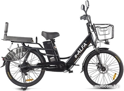 Электровелосипед Eltreco Green City E-Alfa Lux 2021 (черный)