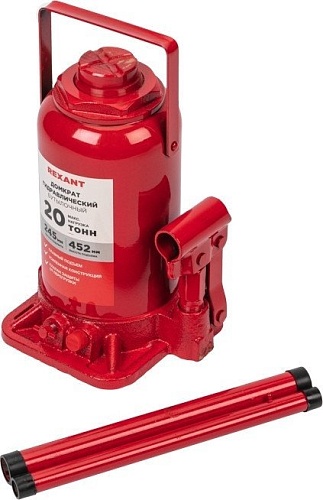 Бутылочный домкрат Rexant 80-0616 20т