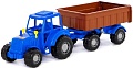 Игрушечный транспорт Полесье Трактор Мастер с прицепом №1 84774 (синий)