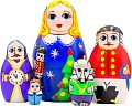 Развивающая игра Брестская Матрешка Щелкунчик (набор 5 шт)
