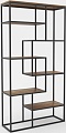 Стеллаж Hype Mebel Зиг-Заг-2 120x200 (черный/дуб галифакс олово)