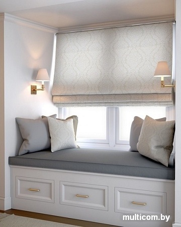 Римская штора Jalux Барокко 0476/8 190x170 (бежевый)