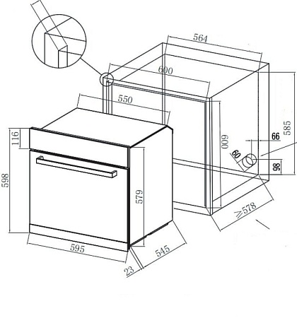 Электрический духовой шкаф ZorG FIN611 (черный)