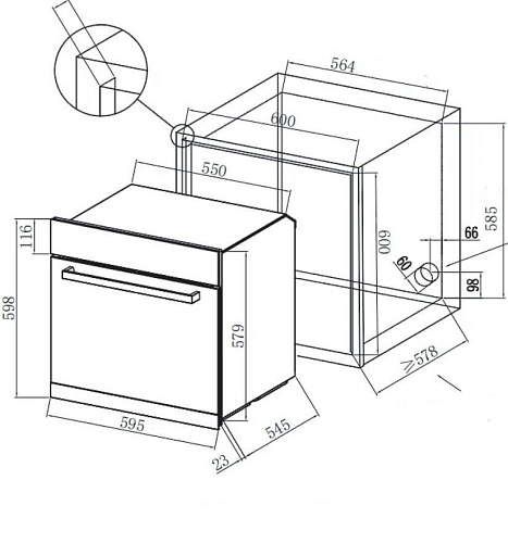 Электрический духовой шкаф ZorG FIN611 (черный)
