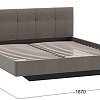 Кровать Трия Элис тип 1 с мягкой обивкой 180x200 (велюр мокко)