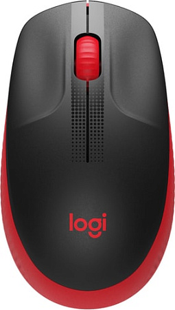 Мышь Logitech M190 (черный/красный)