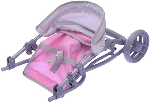 Коляска для кукол Melobo трехколесная 2955103 (розовый/серый)