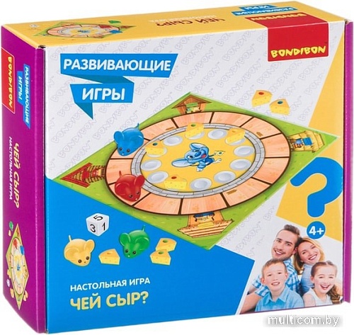Развивающая игра Bondibon Чей сыр? ВВ4469
