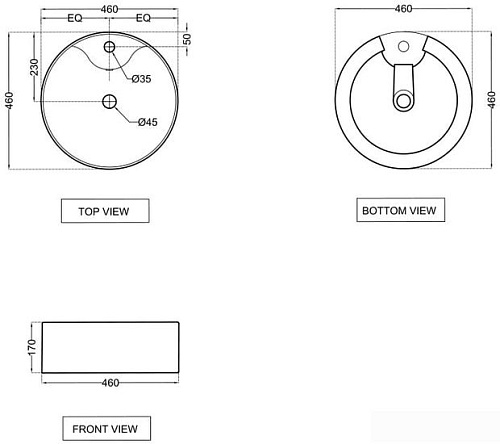 Умывальник Jaquar JDS-WHT-25935