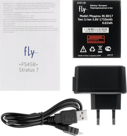 Смартфон Fly FS458 Stratus 7 (черный)