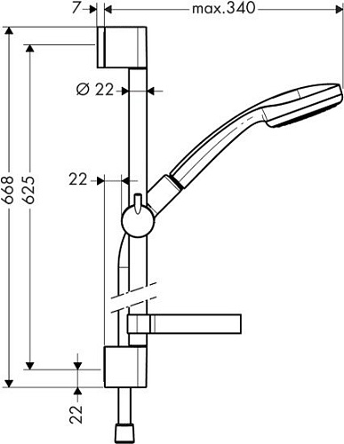 Душевой гарнитур Hansgrohe Croma 100 (27717000)