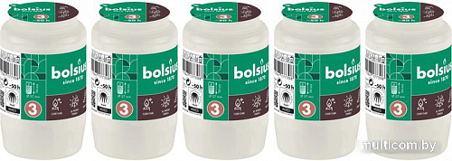 Набор свечей Bolsius Ритуальные масляные Copmo rc3 rspo mb 3 дня горения (белый)
