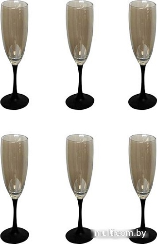 Набор бокалов для вина Glasstar Мед & Black Leg 3 RNHKB-1687-3 (6 шт)