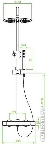 Душевая система Laveo Pretto PLP 70OB