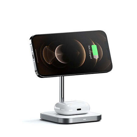 Беспроводное зарядное Satechi 2-in-1 Magnetic Wireless Charging Stand