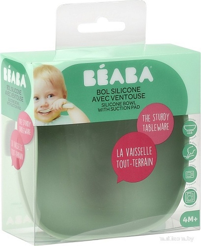 Тарелка для кормления Beaba Bol Silicone 913547 (Sage Green/Vert)