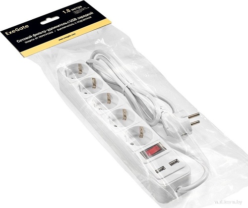 Сетевой фильтр ExeGate SP-5-USB-1.8W