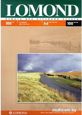 Фотобумага Lomond матовая двусторонняя A4 100 г/кв.м. 100 листов (0102002)