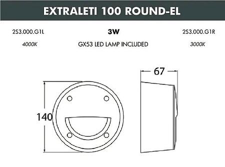 Подсветка для ступеней Fumagalli Leti 2S3.000.000.WYG1L