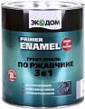 Экодом По ржавчине 3 в 1, 0.9 кг (коричневый полумат)