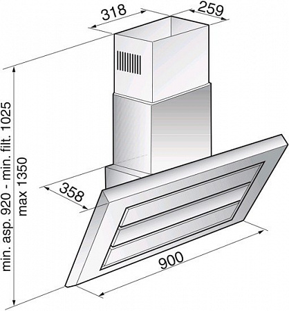Кухонная вытяжка Korting KHC9959X